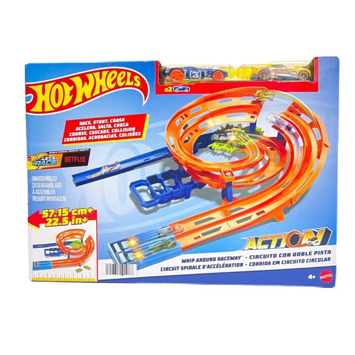 1 BOX STUNT TRACKS WHIP AROUND RACEWAY 4+ HTK17,VT