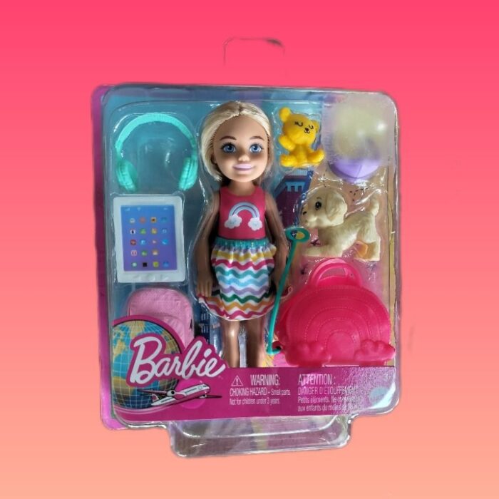 BARBIE CHELSEA TRAVEL SET WITH PUPPY,HJY17