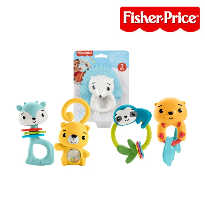 FISHER-PRICE ANIMAL RATTLE ASSORTMENT,HJW11