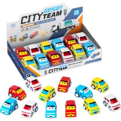 HUANLEDI CITY TEAM MINI PULL BACK CAR (876E-113)