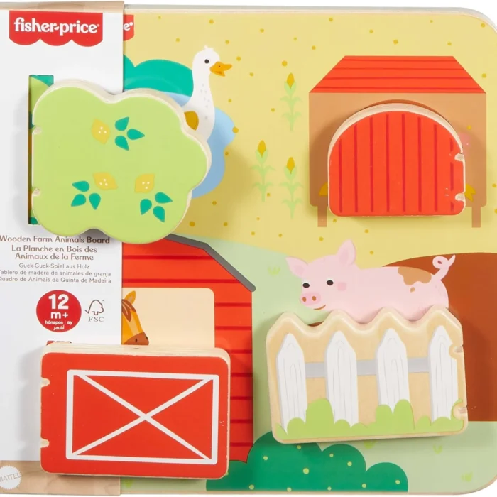 FISHER-PRICE WOODEN FARM ANIMAL 12M+ JCY33