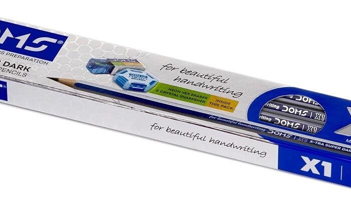 DOMS X1 X-TRA SUPER DARK – 10 HB/2 GRAPHITE PENCILS